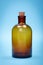 Brown empty glass reagent bottle