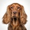 Brown English Cocker Spaniel Dog On White Background