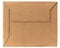 Brown envelope of rough cardboard. Back view. Reliable protection of important paper correspondence. A packaging for postamat.