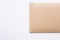 Brown envelope on white canvas background