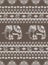 Brown Ethnic Elephant Pattern