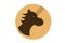 Brown Female Horse Vector Illustration