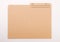 Brown file folder with label
