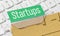 A brown file folder labeled Startups