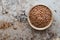 Brown Flaxseeds in a Bowl