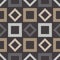 Brown floor with wooden texture. Netting. Ethnic boho ornament. Geometry. Seamless pattern.