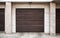 Brown garage gate