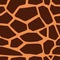 Brown Giraffe skin seamless pattern. Vector animal giraffe texture background