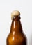 Brown glass bottle and beer. Soft drink, lemonade