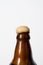 Brown glass bottle and beer. Soft drink, lemonade