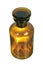 Brown glass chemical bottle