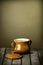 Brown glazed ceramic crock or lidded bowl