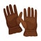 Brown gloves for men. Vector illustration on a white background.