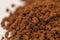 brown granulate of instant coffee