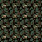 Brown, green, black abstract seamless pattern with African motives, dots, lines, avocado forms