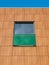 Brown and green facade