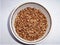 Brown grits buckwheat in a cup a tasty, useful, fragrant product, porridge