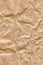 Brown Grocery Bag Kraft Paper Crumpled Mottled Grunge Texture Detail
