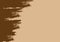 Brown grunge texture. Rectangular horizontal background with a torn edge.