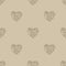 Brown hearts. Seamless pattern hearts background. Lacy heart vector.