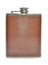 Brown hip flask isolated