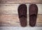 Brown home slippers