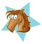 Brown Horse face cartoon