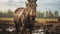 Brown Horse In Mud: A Symbol Of Environmental Activism