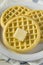 Brown Hot Freezer Waffles with Butter