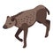 Brown hyena icon isometric vector. Spotted animal