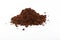 Brown instant coffee powder