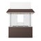 Brown kiosk isolated on a white background. 3d rendering