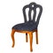 Brown kitchen stool chair isolated