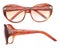 Brown lady sun Fashion Glasses fly in air showing many angle rotated. Fashion trend glasses for confident work and beautiful