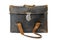 brown leather bags with antique and retro leather looks for travel, students, executives, on white background.