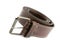 Brown leather belt with metal belt-buckle