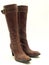 Brown leather boots isolated