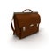 Brown leather briefcase