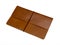 Brown leather clutch bag