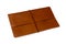 Brown leather clutch bag