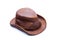 Brown Leather Fedora