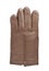 Brown leather glove isolated