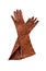 Brown leather gloves