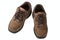 Brown leather mans shoes