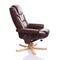 Brown leather recliner chair