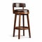 Brown Leather Swivel Bar Stool - Photorealistic Rendering