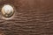 Brown leather texture macro. rough material abstract background