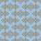 Brown on Light Blue Fleur de Lis Arabic Geometrical Pattern Seamless Repeat Background