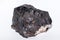 Brown limonite on black stone jewel mineral precious stone isolated