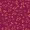 Brown line Alcoholism, or alcohol use disorder icon isolated seamless pattern on red background. Vector